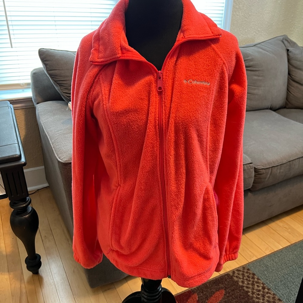 Hot Pink Columbia Fleece Jacket Sz M